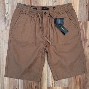 Size Large Men's Italian Designer Shorts Cotton and Linen, Regular Fit